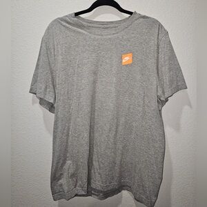 Nike Heather Gray T-Shirt with Orange Logo